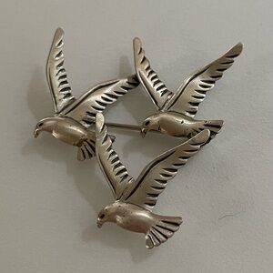 Beau Sterling Silver Bird Pin - Rare